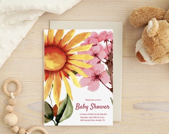 Baby shower gepersonaliseerde digitale Baby shower uitnodiging