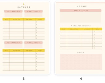 Monthly 2024 Printable Daily Planner digital download. 6 pages Digital Journal.