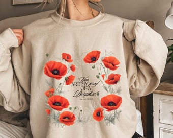 Paedyn Gray Embroidered Sweater, Powerless Shirt, Paedyn