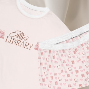 Book Lover Pajama Set | Custom Name Pajamas | Gifts For Book Lovers