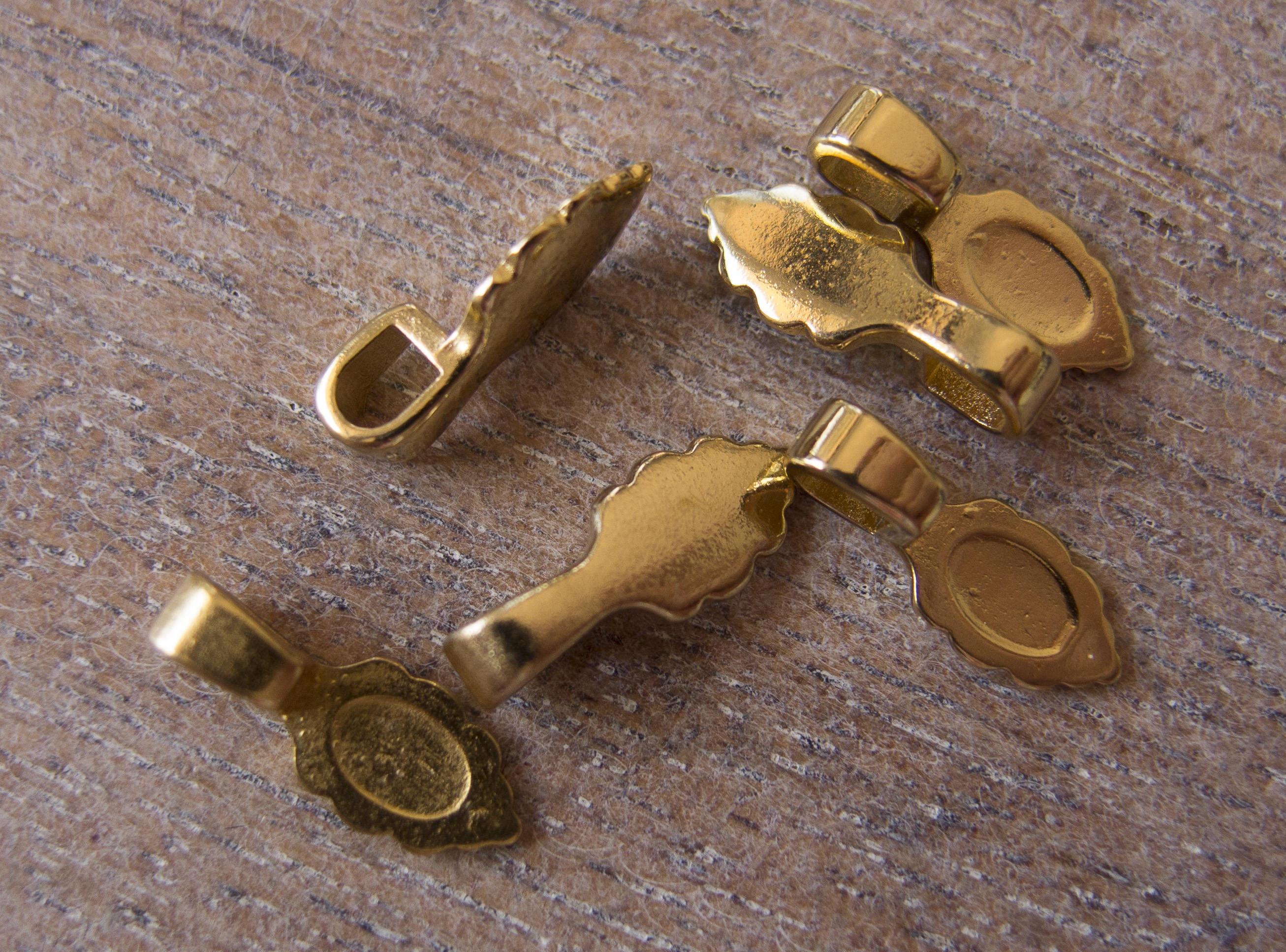 18K Gold Plated Glue on Earring Bails 16mmx7mm Lot of 6 Etsy