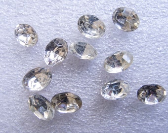20pcs Vintage Blue Rhinestone Faceted Pointed Back Glass Pear Teardrop 14x10mm 