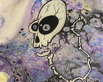 Skull Monster Acrylic Painting