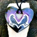 geekwitch reviewed Black Bird Heart Ceramic Necklace in Purple and Black