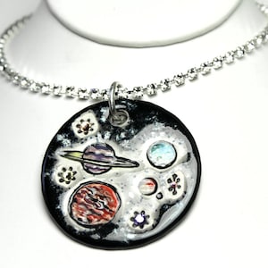 Planets Sparkle Surly Necklace with Swarovski Crystals