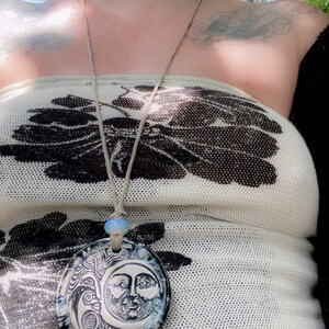 Adjustable Ceramic Moon Hemp Necklace image 4