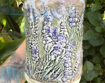 Lavender One of A Kind Hand-built Stoneware Mug 22 ounces