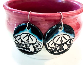 Radio Telescope Ceramic Earrings