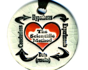 The Scientific Method Ceramic Necklace in Crackle