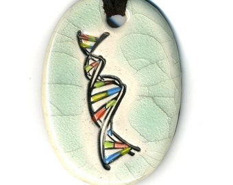 DNA Ceramic Necklace in Crackle