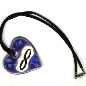 Infinity Ceramic Necklace in Purple and Blue image 2