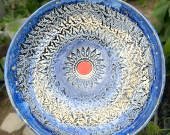 Murder of Crows Hand-Built Stoneware Serving Bowl