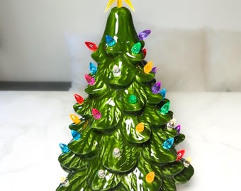 Light Up Ceramic Christmas Tree
