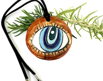 Evil Eye Handmade Ceramic Necklace