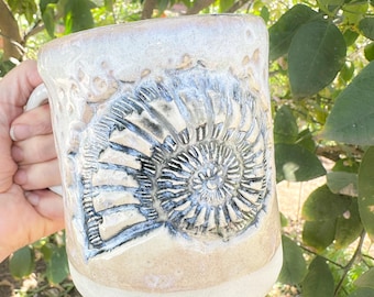 Seashell One of A Kind Hand-built Stoneware Mug