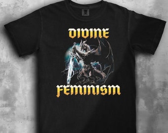 Divine Feminism Fantasy Dragon Graphic T-Shirt
