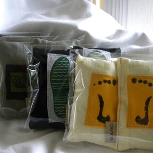 Shoe Pillow Sachets Odor Absorbers AS seen on Cover of Green Craft Magazine Upcycled SET of Two Foot Pillows image 6