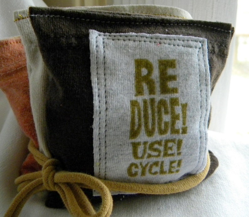 Reduce Reuse Recycle on Dryer Pillow Sheets SET of THREE Etsy