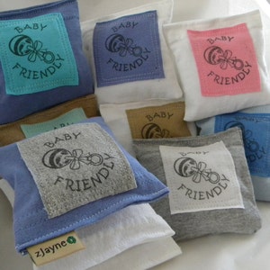 Organic Lavender Sachets for Baby Dryer Clothes Drawers Closets Camping Pillow Sheets Upcycled from tShirt Material SET of THREE image 2