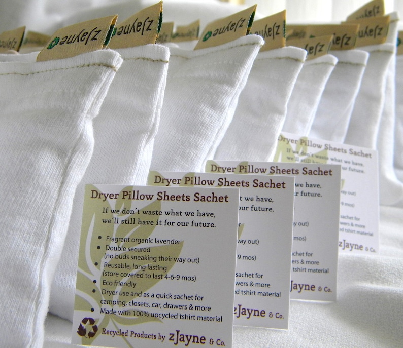 Eco friendly Lavender Dryer Sachets SET of THREE reusable dryer sheet alternative image 3