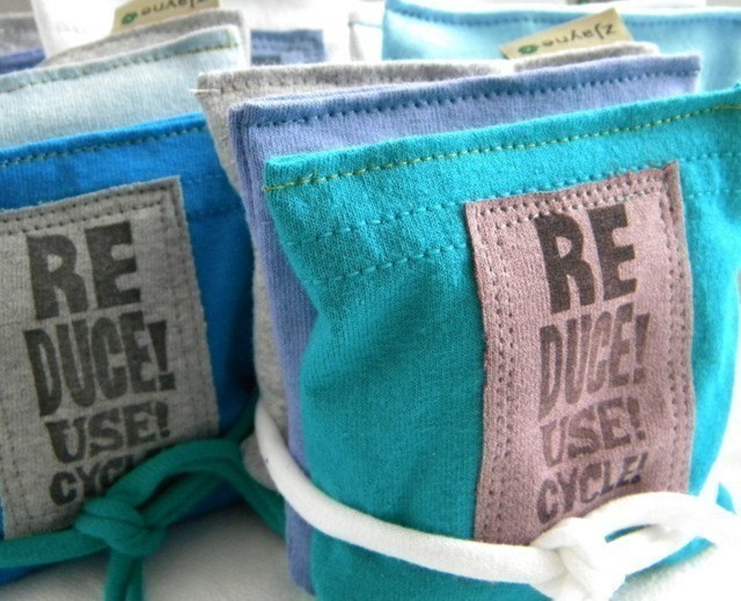 Reduce Reuse Recycle on Dryer Pillow Sheets SET of THREE Etsy