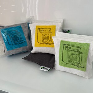 Dryer Pillow Sheets Alternative Organic Lavender Sachet Upcycled from tShirt Material SET of THREE image 10