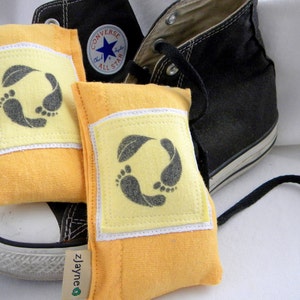 Shoe Pillow Odor Absorbers Upcycled SET of Two Foot Pillows image 4