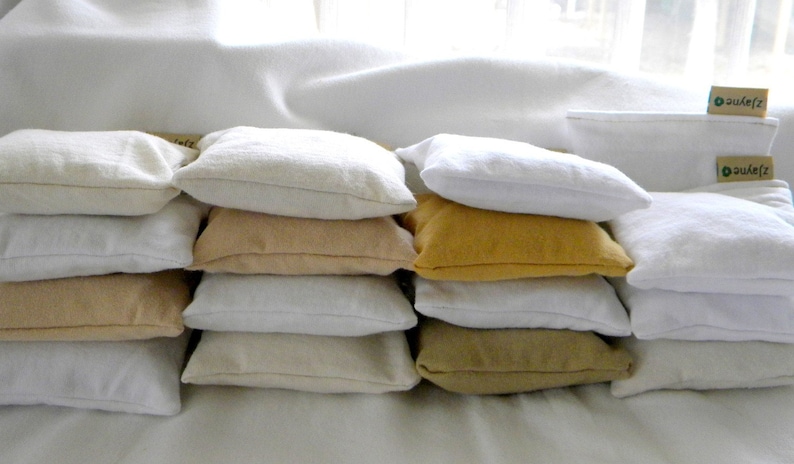 Dryer Pillow Sheets SET of THREE 100% upcycled from tShirt materials Organic Lavender image 1