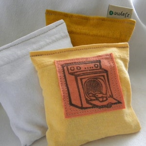 Dryer Pillow Sheets Alternative Organic Lavender Sachet Upcycled from tShirt Material SET of THREE image 7