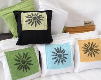 Upcycled Lavender Sachet Dryer Pillows PATCHED Set of Three all patched