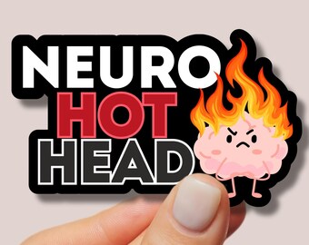 Neuro Hot Head Sticker Neurodivergent Sticker for Neurodivergent Neuro Spicy Sticker Neurospicy Sticker for Neurodiversity Sticker