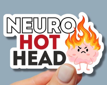 Neuro Hot Head Sticker for Neurodivergent Advocate Sticker Neuro Spicy Sticker for ADHD Sticker Neurodiversity Movement Sticker Neuro Hot