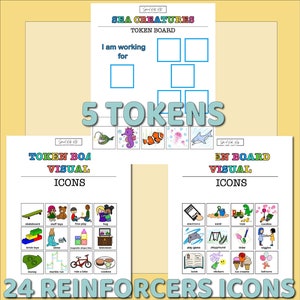 Instant Download Printable Kid Token Boards Printable Token Board Autism Printable Token Economy Printable Blue