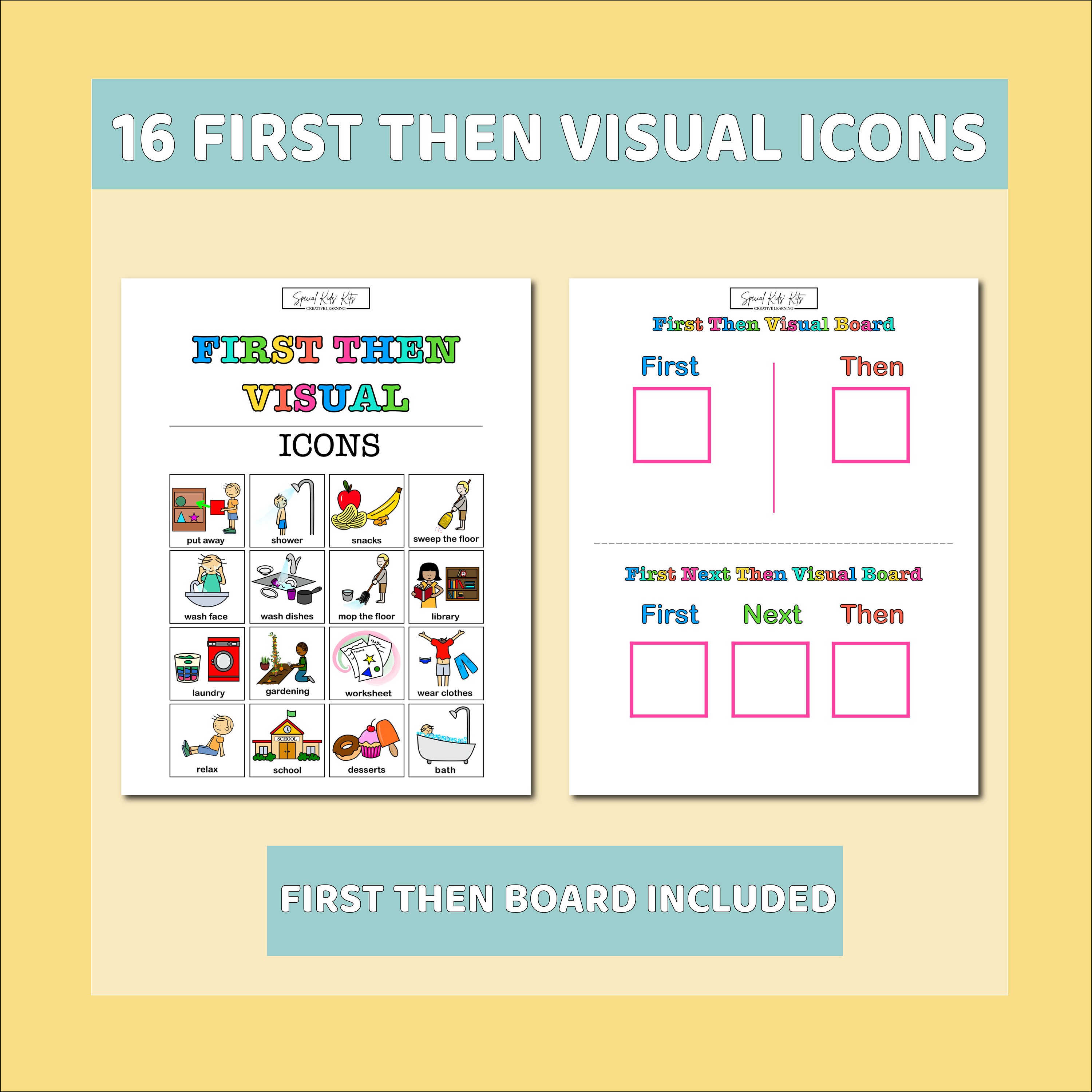 Instant Download Visual Schedule for Kids Daily Routine Chore Chart ...