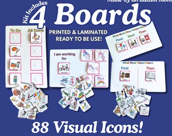 Visual Schedule for Kids Daily Routine Schedule for Kid Chore Chart for Kids Visual Schedule Autism Kids Responsibility Chart Pecs Cards