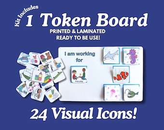 Laminate Kid Token Boards LaminatedToken Board Laminate Autism Laminate Token Economy Laminate Reinforcer Token Board