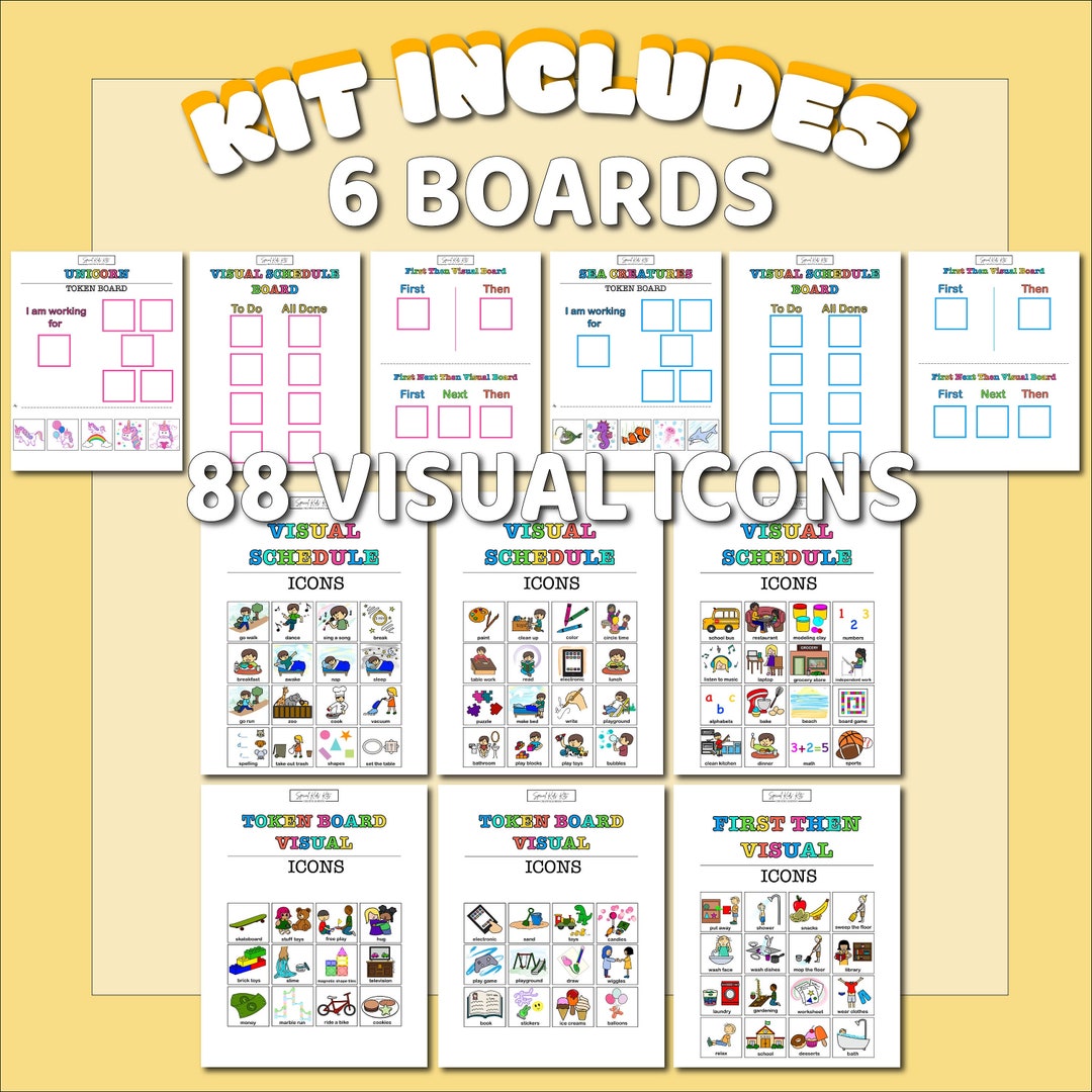 Instant Download Visual Schedule for Kids Daily Routine Chore Chart ...