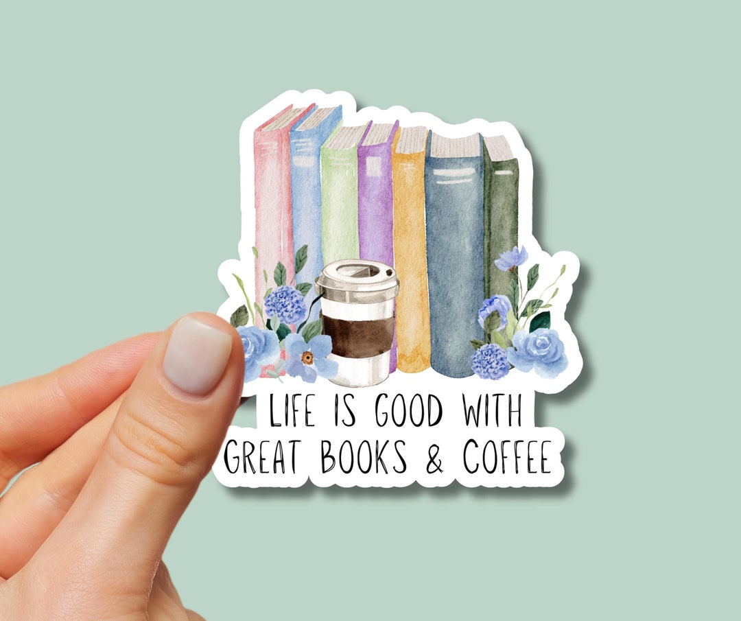 Sticker Book and Coffee Sticker for Reading Book Sticker Book Club ...