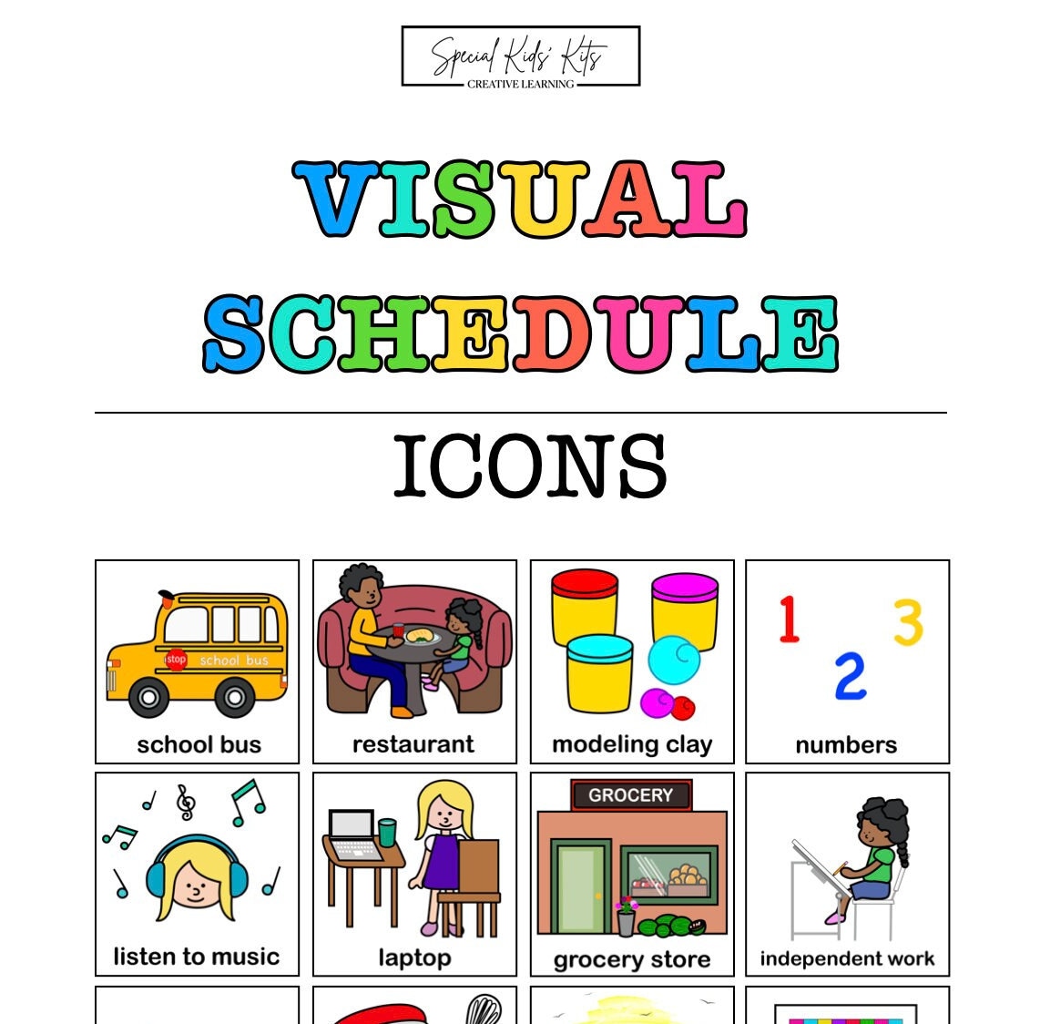 Instant Download Pink Visual Schedule for Kids Responsibility Chart ...