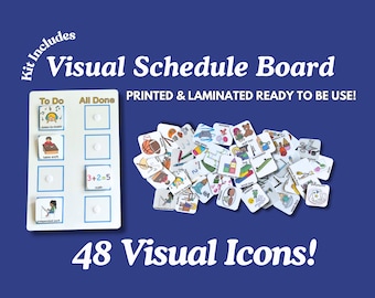 Visual Schedule for Kids Daily Routine Schedule for Kid Chore Chart for Kids Visual Schedule Autism Kids Responsibility Chart Pecs Cards