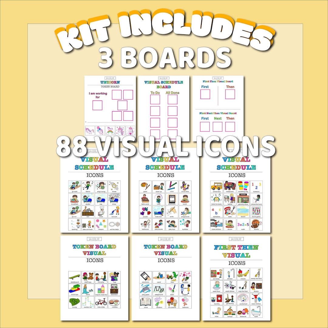 Instant Download Visual Schedule for Kids Daily Routine Schedule for ...