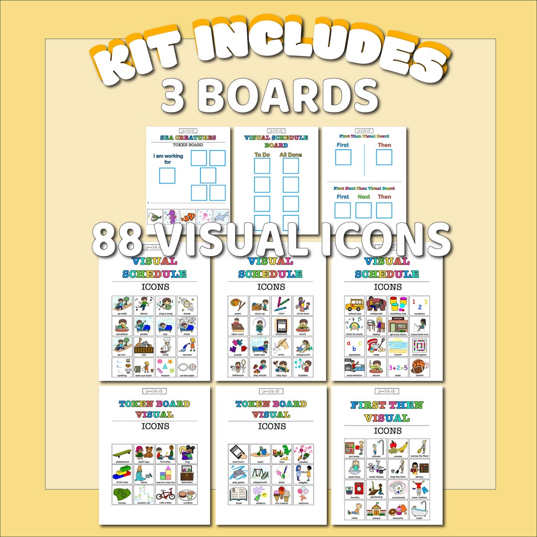 Instant Download Visual Schedule for Kids Daily Routine Chore Chart