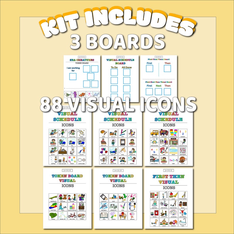 Instant Download Visual Schedule for Kids Daily Routine Chore Chart