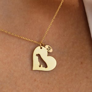 Sterling Silver Pet Memorial Heart Necklace: Custom Initial Charm