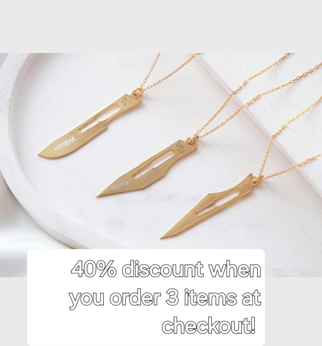 【SURGERY】surgery pendant necklace Sterling Silver Scalpel Necklace – Science-Inspired Jewelry