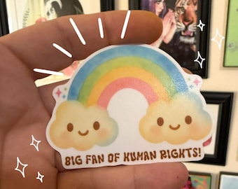 Big Fan of Human Rights Sticker