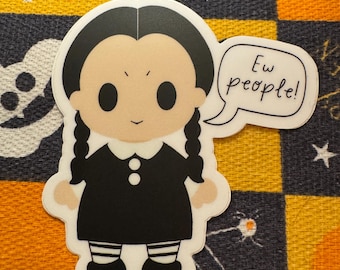 Wednesday-Inspired  Sticker | Waterproof Vinyl | 3 inch