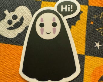 No Face fan art Sticker | Waterproof Sticker| kawaii | water bottle | laptop