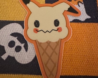 Mimikyu ice cream vinyl sticker