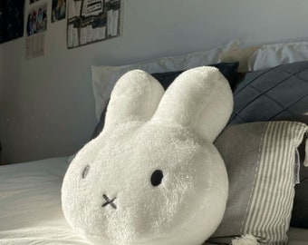Cuscino coniglietto fuzzy Cuscino per la decorazione del letto Camera degli ospiti Cuscino del divano Topper Arredamento moderno Cuscino coniglietto di peluche Regalo per la festa della mamma per un amico